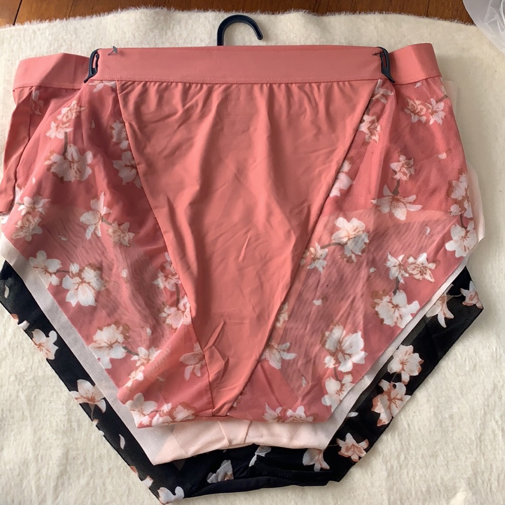 NWT Vince Camuto 3Pk Floral Mesh Brief Panties